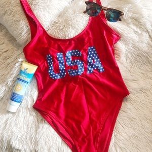 USA one piece swimsuit